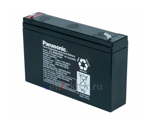 Panasonic LC-R067R2P аккумулятор свинцово-гелевый купить оптом в СеллФактор с доставкой по Москве и России
