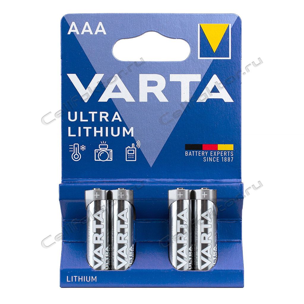 VARTA LITHIUM AAA 6103 BL-4 батарейка литиевая для фотоаппарата купить оптом в СеллФактор с доставкой по Москве и России