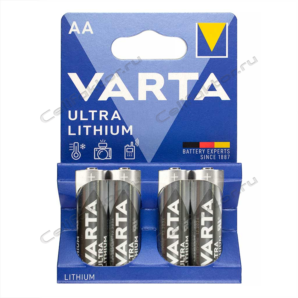 VARTA LITHIUM AA 6106 BL-4 батарейка литиевая для фотоаппарата купить оптом в СеллФактор с доставкой по Москве и России