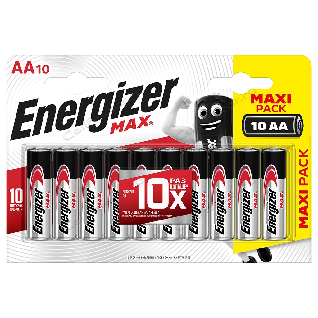 ENERGIZER MAX LR6 BL-10 батарейка алкалиновая купить оптом в СеллФактор с доставкой по Москве и России