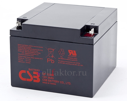 Аккумулятор CSB GP12260 свинцово-гелевый купить оптом в СеллФактор с доставкой по Москве и России