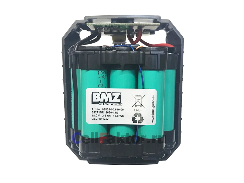 BMZ GEC 10-W42 18V 2600mAh Li-ion аккумулятор купить оптом в СеллФактор с доставкой по Москве и России