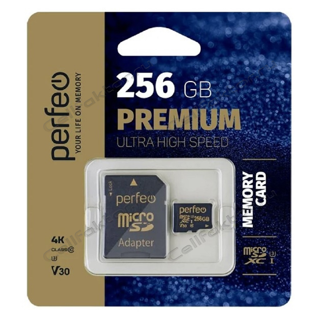 PERFEO MicroSDXC 256Gb Premium class 10 U3 карта памяти купить оптом в СеллФактор с доставкой по Москве и России