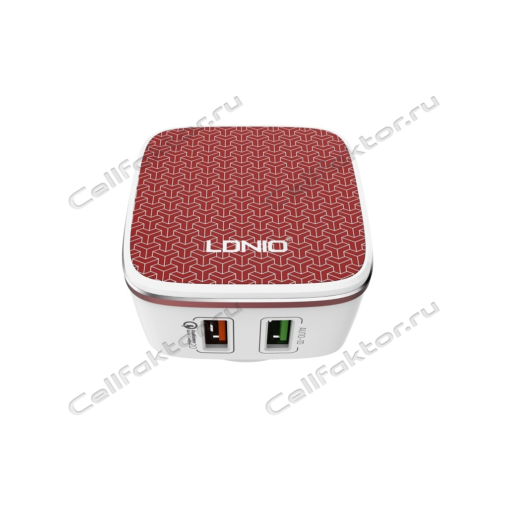 Адаптер LDNIO A2405Q 220V 2 USB QC3.0 + кабель Lightning