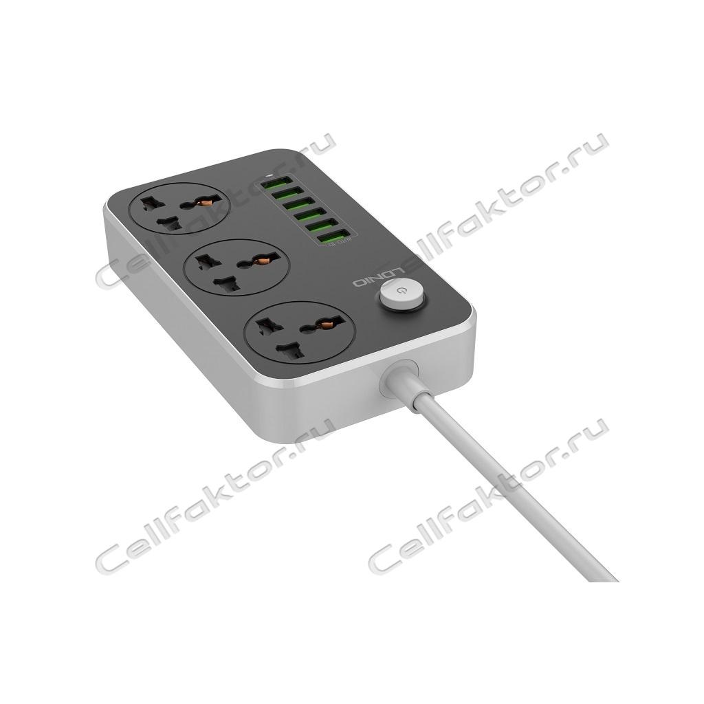 Сетевой фильтр LDNIO Power Socket SC3604 6 USB+ 3 универсальные розетки