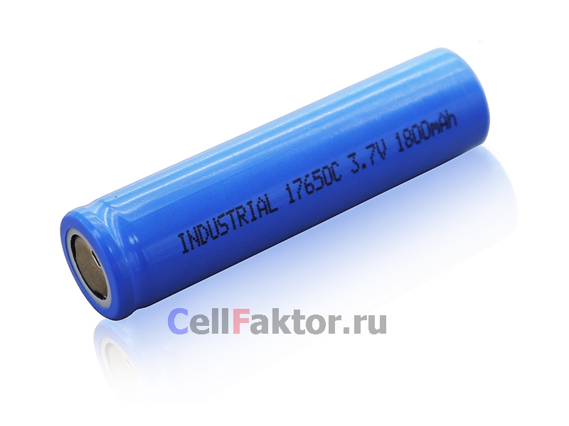 INDUSTRIAL ICR17650C 3.7V 1800mAh аккумулятор литий-ионный Li-ion купить оптом в СеллФактор с доставкой по Москве и России