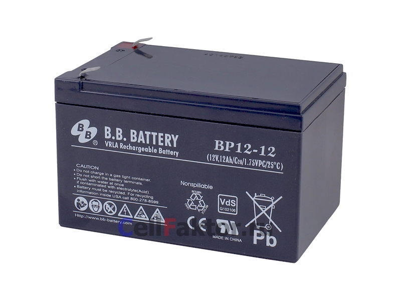 BB Battery BP12-12 аккумулятор свинцово-гелевый купить оптом в СеллФактор с доставкой по Москве и России