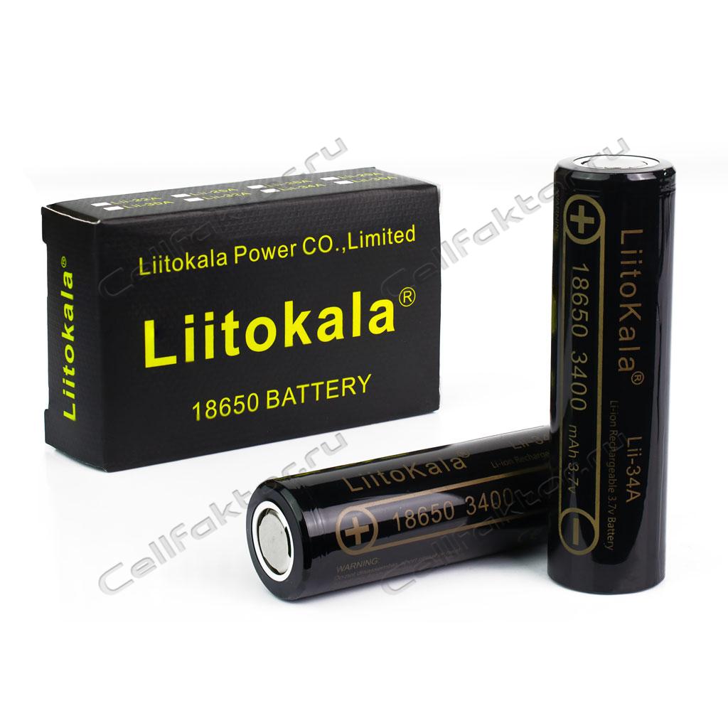 Аккумулятор LiitoKala Lii-34A 3.7V 3400mAh купить в интернет-магазине СеллФактор с доставкой по России