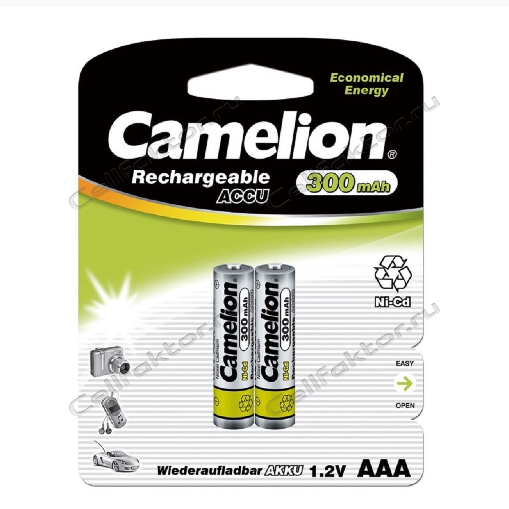 Camelion AAA 300mAh BL-2 аккумулятор никель-кадмий Ni-Cd купить оптом в СеллФактор с доставкой по Москве и России