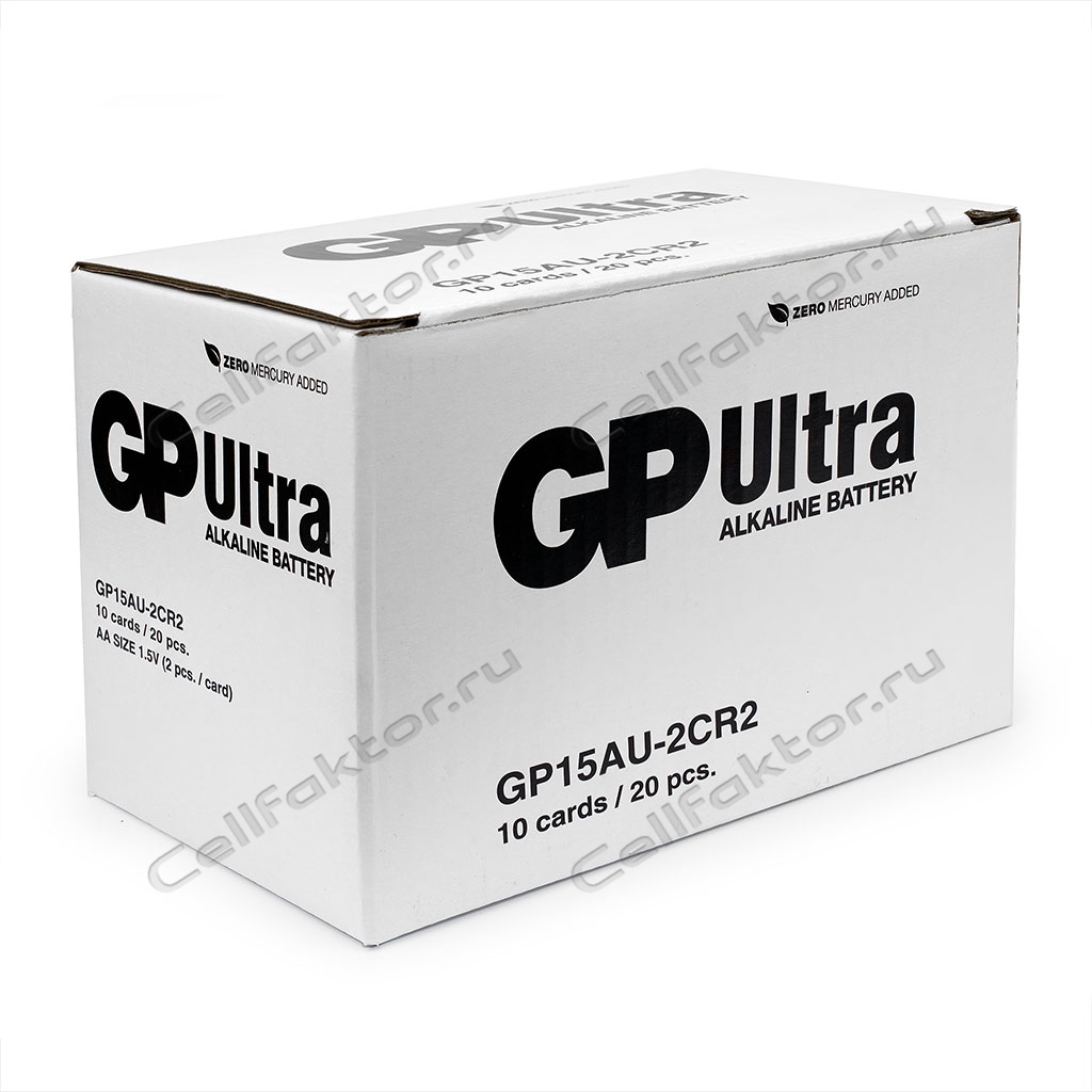 Батарейка алкалиновая GP ULTRA LR6 BL-2 купить в интернет-магазине СеллФактор с доставкой по России