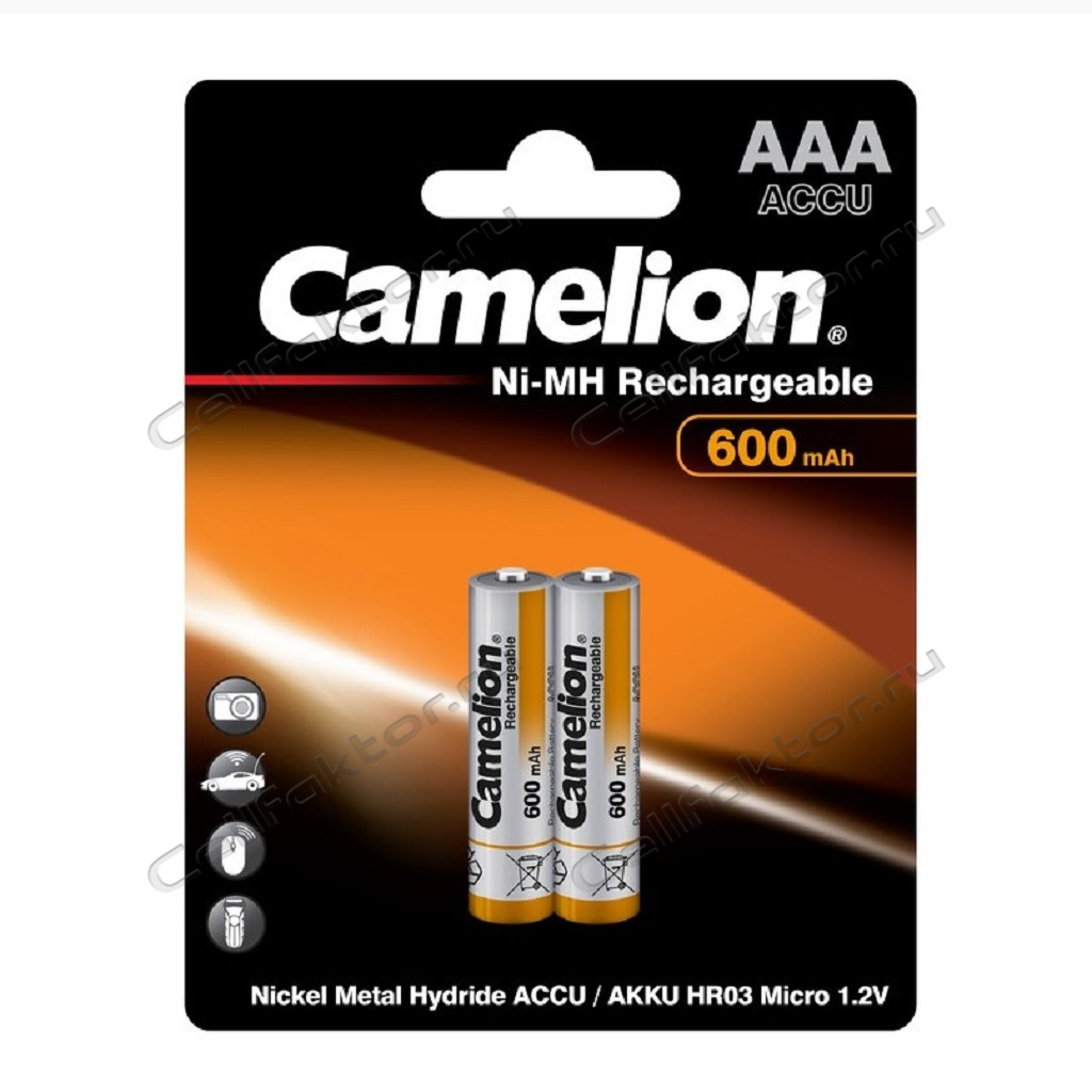 Camelion HR03 600mAh BL-2 аккумулятор никель-металгидрид Ni-MH купить оптом в СеллФактор с доставкой по Москве и России