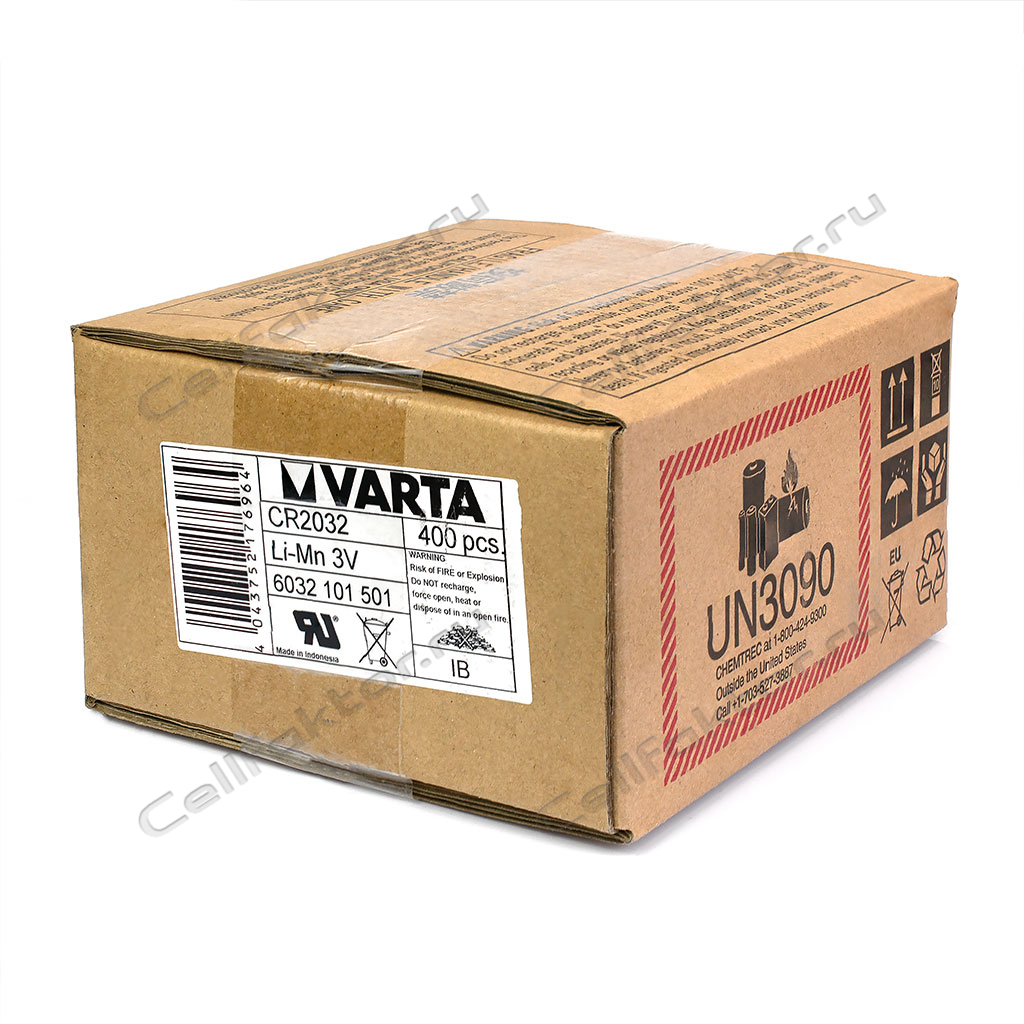Батарейка литиевая VARTA CR2032 BOX-400