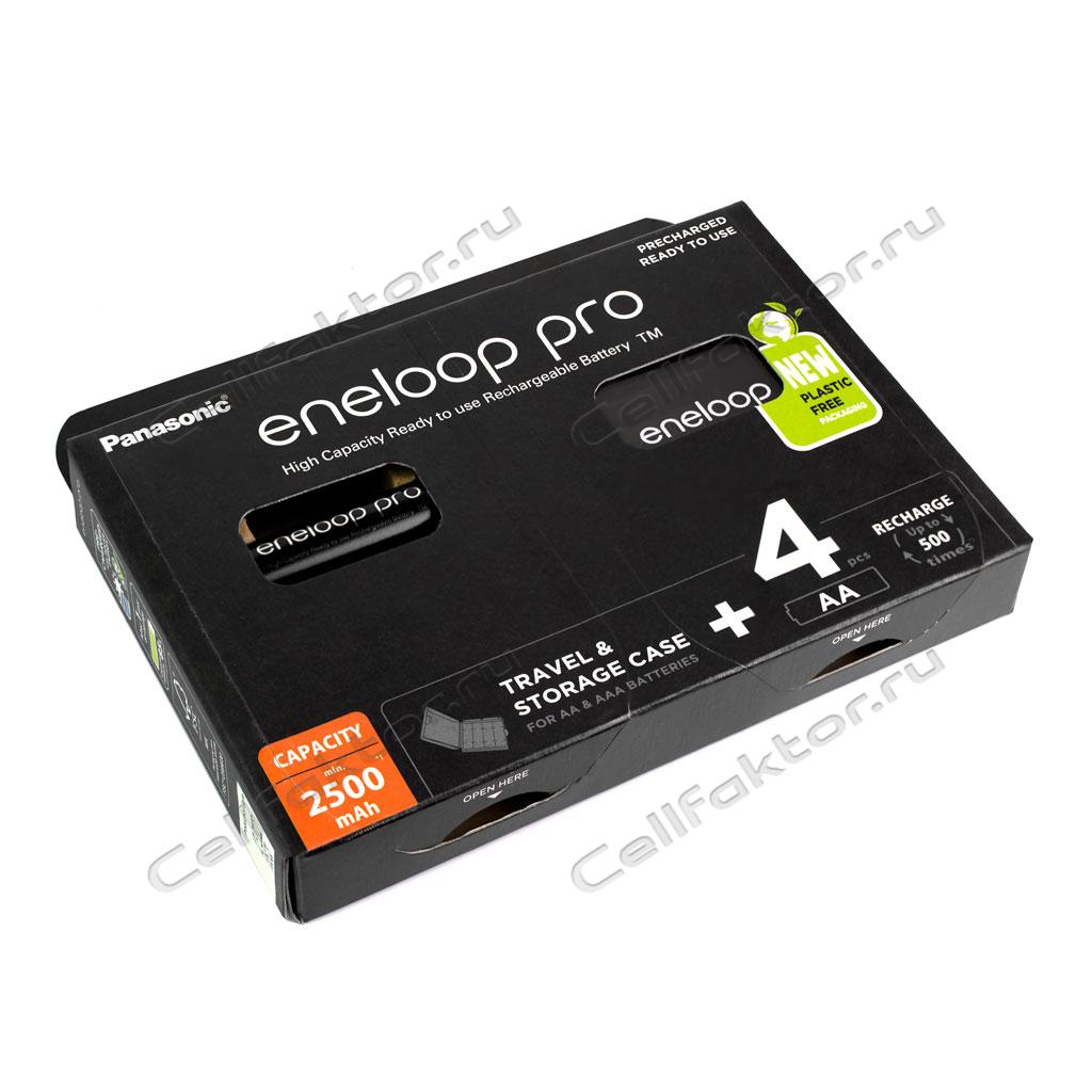 Аккумулятор Panasonic Eneloop Pro AA 2500mAh BL-4 + футляр (BK-3HCDEC4BE)