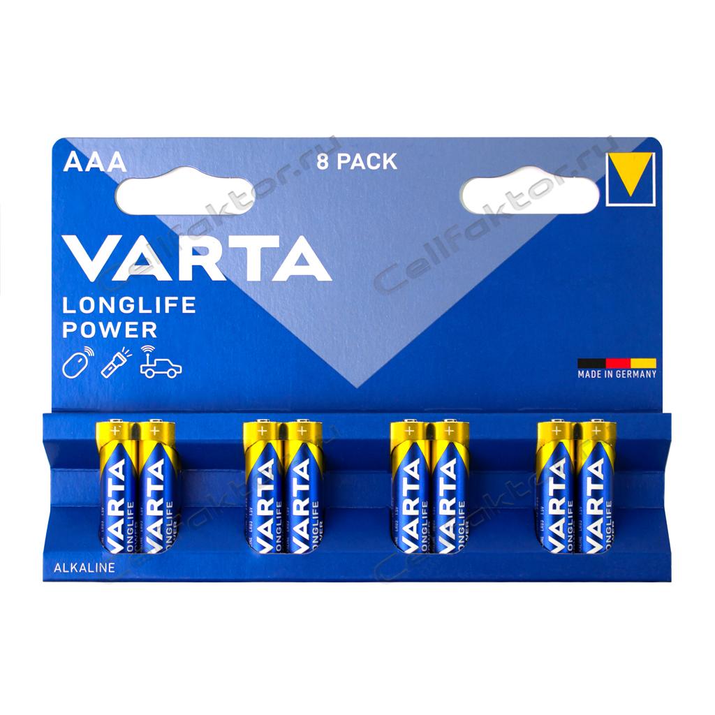 VARTA Longlife Power 4903 LR03 BL-8 батарейка алкалиновая купить оптом в СеллФактор с доставкой по Москве и России