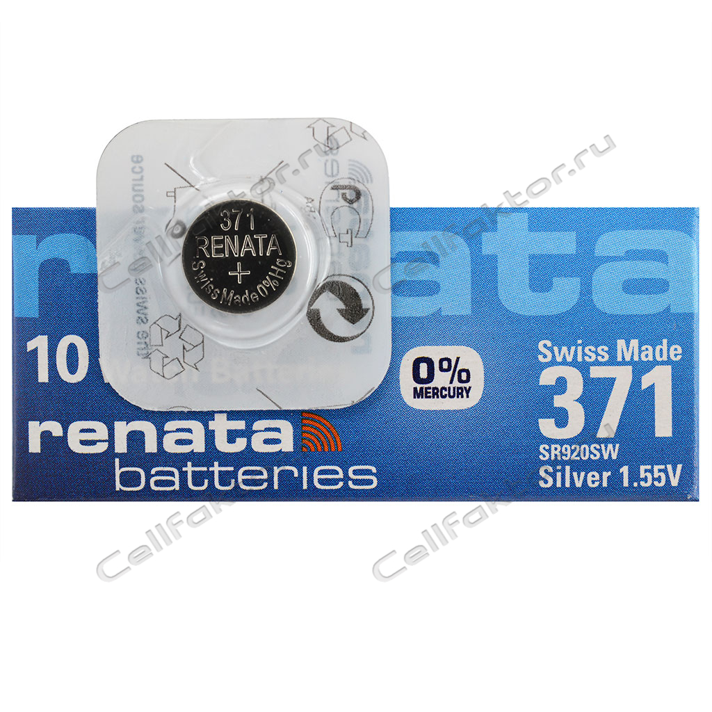 RENATA 371 BL-1 батарейка часовая серебряно-цинковая купить оптом в СеллФактор с доставкой по Москве и России