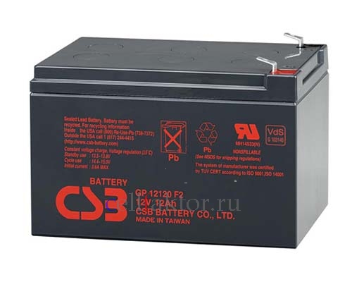Аккумулятор CSB GP12120 F2 свинцово-гелевый купить оптом в СеллФактор с доставкой по Москве и России