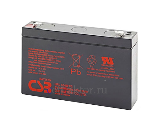 Аккумулятор CSB HRL634W F2 свинцово-гелевый купить оптом в СеллФактор с доставкой по Москве и России