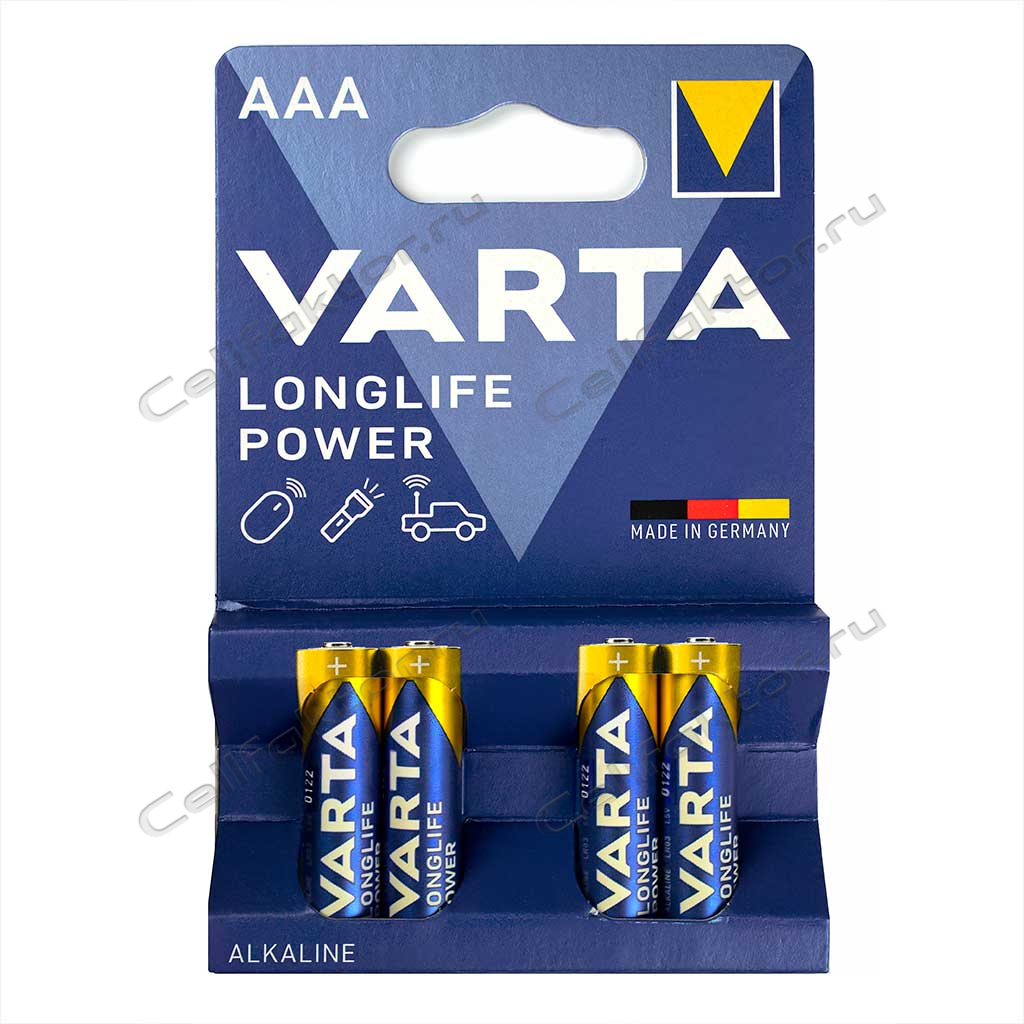 VARTA Longlife Power 4903 LR03 BL-4 батарейка алкалиновая купить оптом в СеллФактор с доставкой по Москве и России