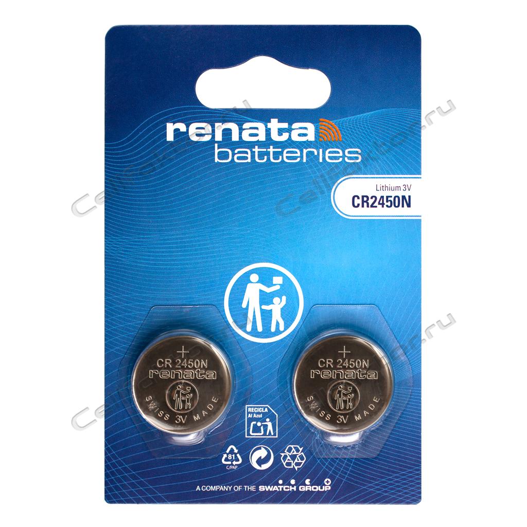 RENATA CR2450N BL-2 батарейка литиевая купить оптом в СеллФактор с доставкой по Москве и России