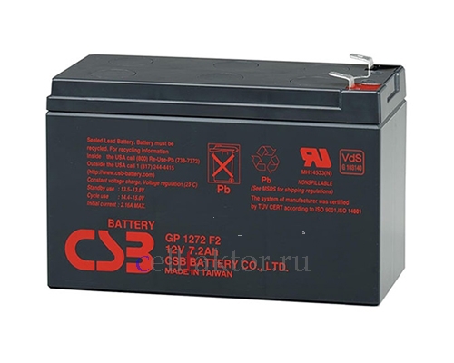 Аккумулятор CSB GP1272 F2 свинцово-гелевый купить оптом в СеллФактор с доставкой по Москве и России