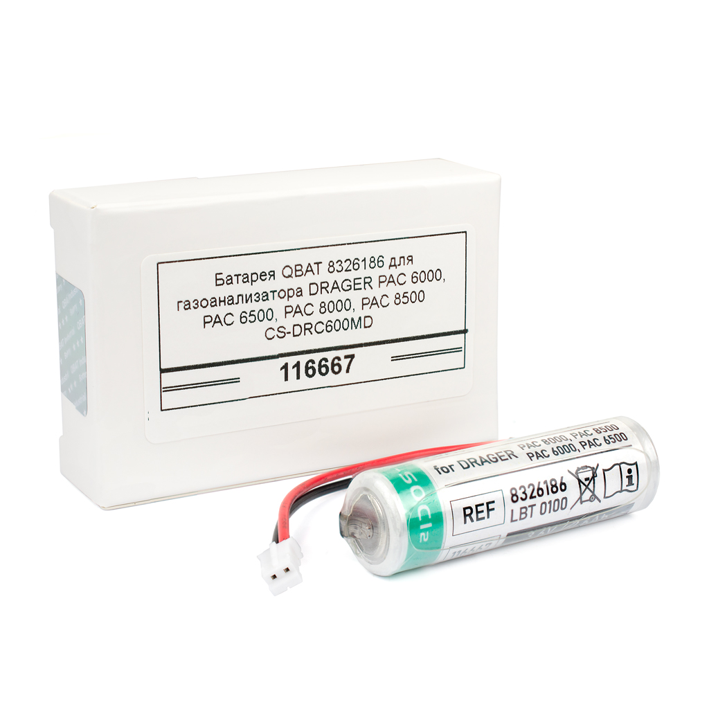 Батарея QBAT 8326186 для газоанализатора DRAGER PAC 6000, PAC 6500